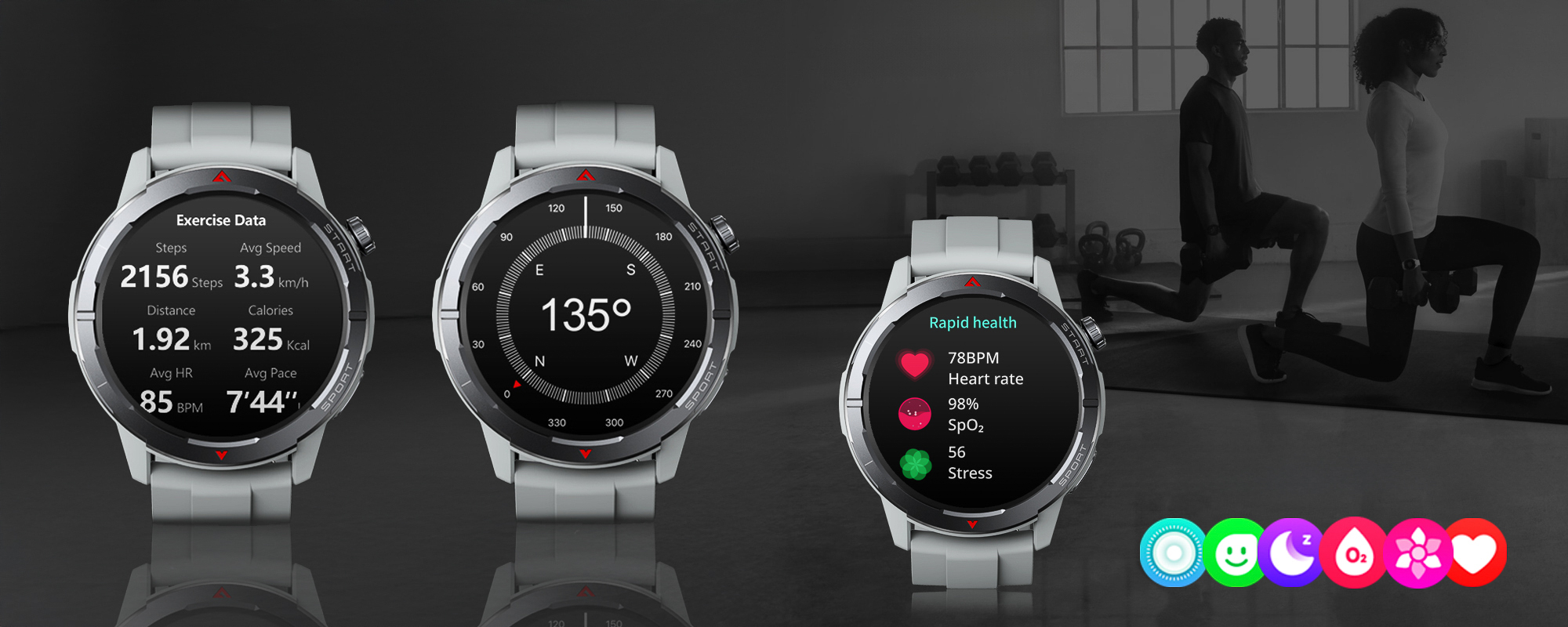 Smartwatch Zeblaze Stratos 3 Ultra - biały